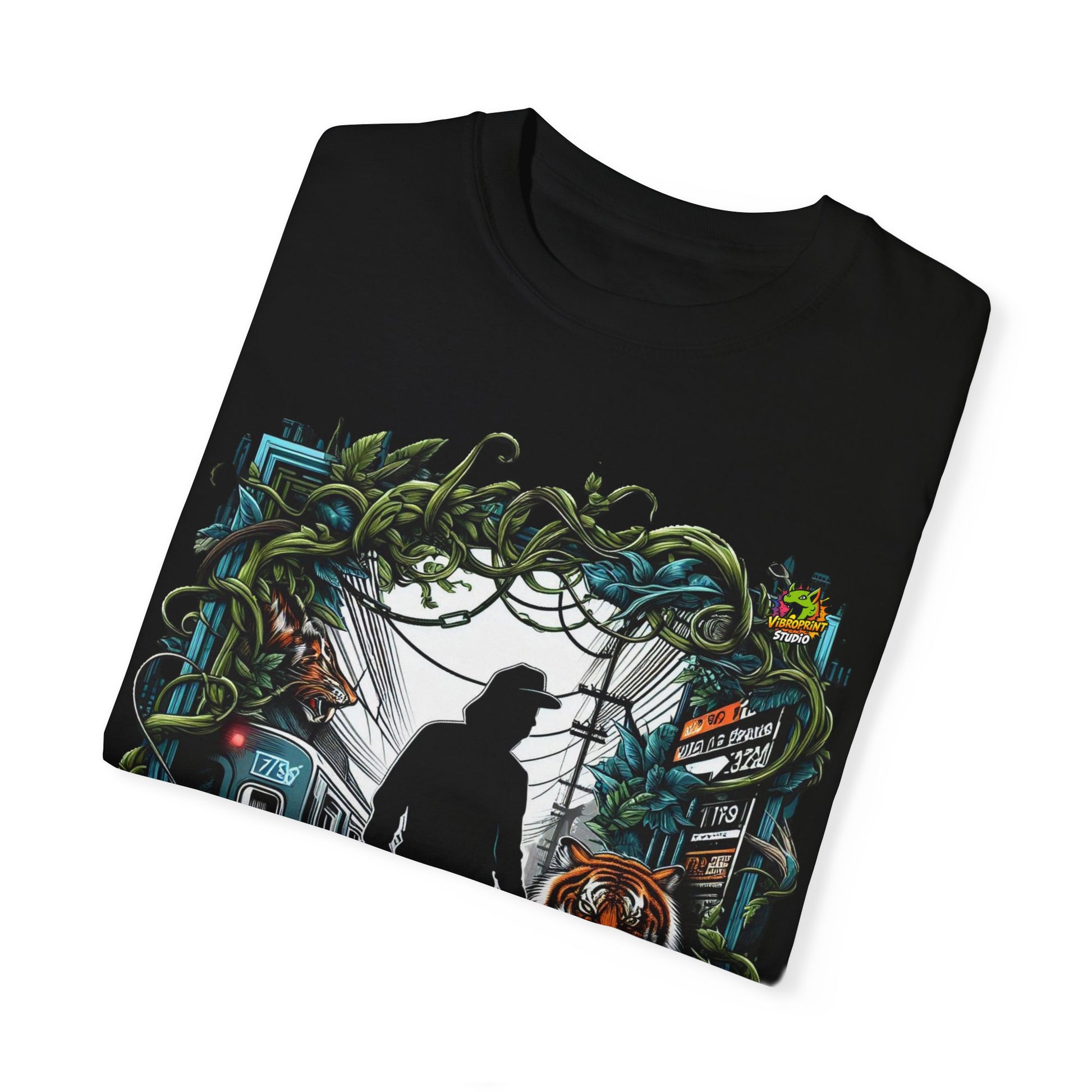 | - Nature Meets City Rapper Merch | Urban Jungle Hip-Hop T-Shirt Design - premium material. limited stock. Order yours now and stand out with this exclusive piece!