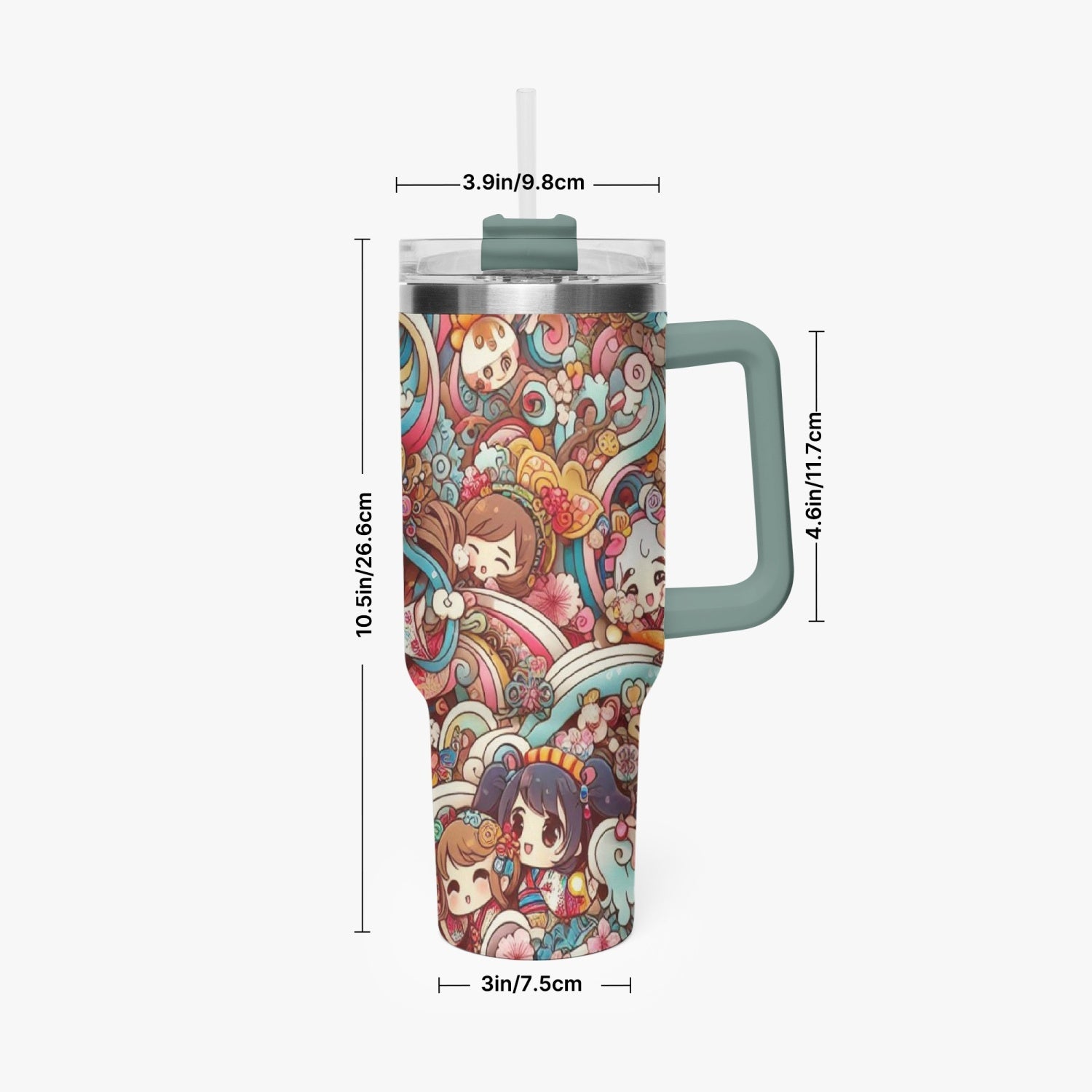 Mug, - Stanley cup - Car Tumbler Cup 40oz, Anime & Retro Comic Book Style Insulated Mug, Colorful Superhero Design - custom-made. perfect gift idea. Order yours now and stand out with this exclusive piece!