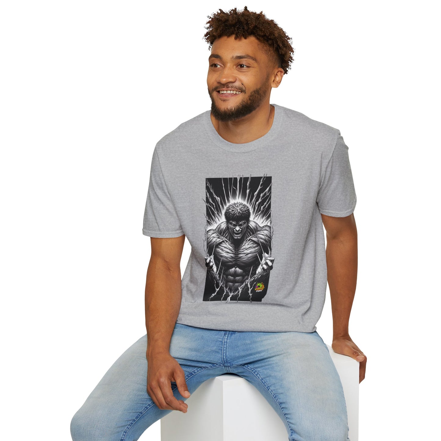 | - UFC T Shirt | Unleash Fierce Confidence | Motivational UFC Tee with Baki Anime Elements for Gym Enthusiasts - premium material. limited stock. Order yours now and stand out with this exclusive piece!