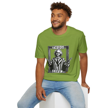 exclusive - Beetlejuice Shirt | Thug Life Halloween T-Shirt | Beetlejuice Costume Tee with Attitude - custom-made. limited stock. Order yours now and stand out with this exclusive piece!