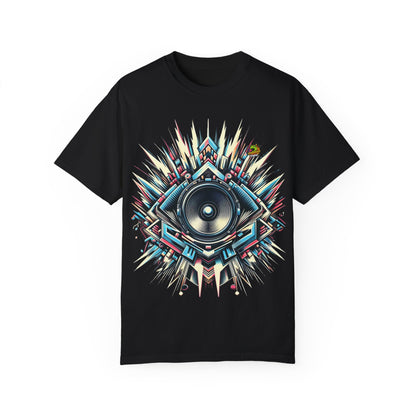 Booming Sound Waves Rapper Merch | Street Music Beats T-Shirt Design - High Quality Image