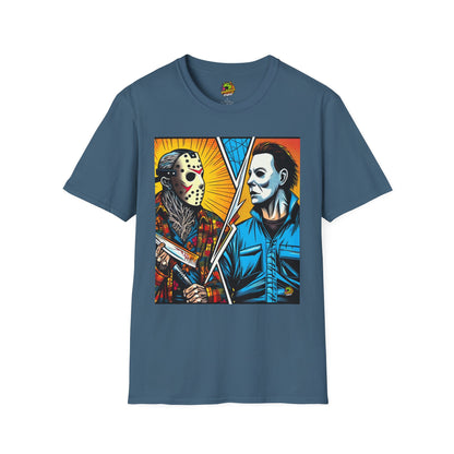 product - Jason & Michael Halloween Shirt | Funny Vintage Horror Tee - custom-made. limited stock. Order yours now and stand out with this exclusive piece!