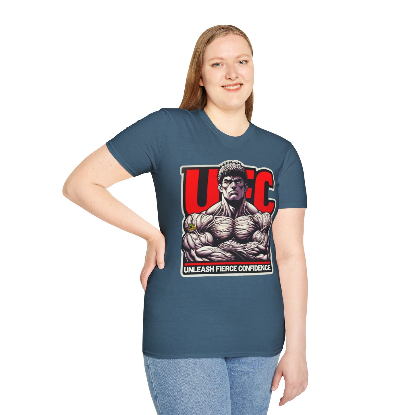 UFC T Shirt | Unleash Fierce Confidence | UFC Tee with Baki Anime Strength for Fitness Fans