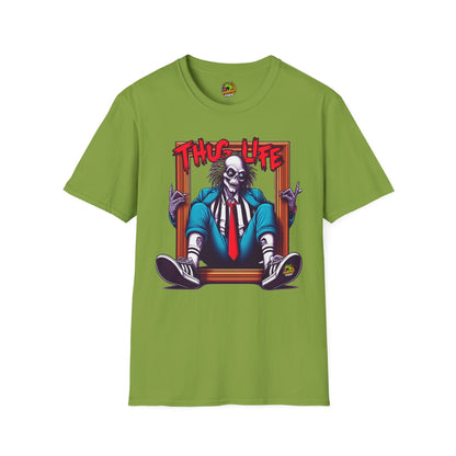 | - Beetlejuice Shirt | Thug Life Inspired Tee | Halloween Graphic T-Shirt | Spooky Beetlejuice Style - premium material. perfect gift idea. Order yours now and stand out with this exclusive piece!