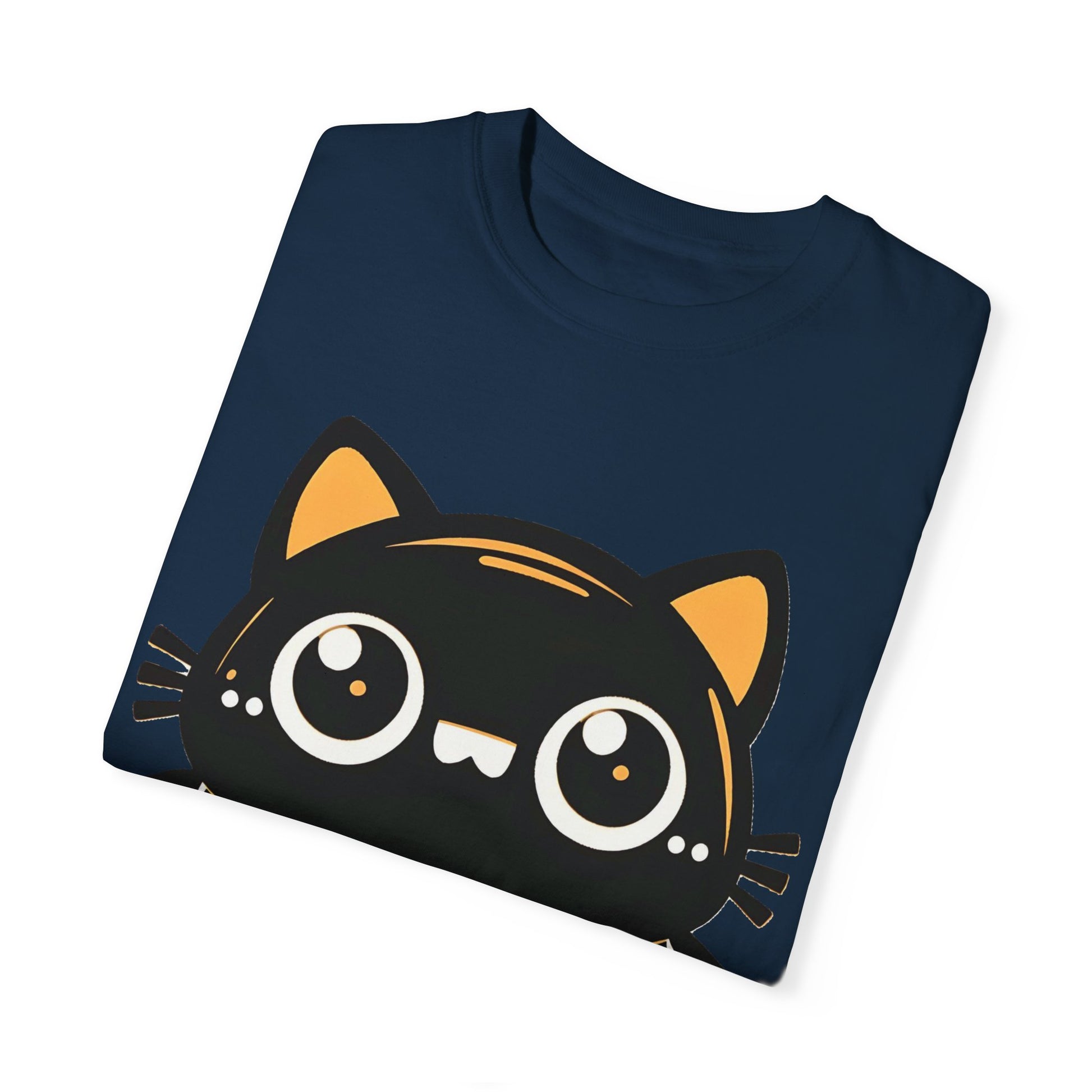 Superhero Cat T-Shirt - Cute Batman-Inspired Parody Design for Cat Lovers - High Quality Image