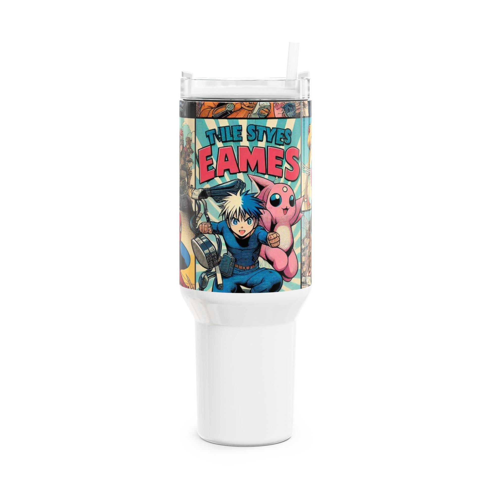 Stanley Tumbler | Geeky Anime and Comics Tumbler | Colorful Cartoon Drinkware for Gamers - High Quality Image