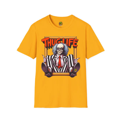 | - Beetlejuice Shirt | Halloween Thug Life Tee | Classic Beetlejuice Graphic T-Shirt for Adults - custom-made. limited stock. Order yours now and stand out with this exclusive piece!