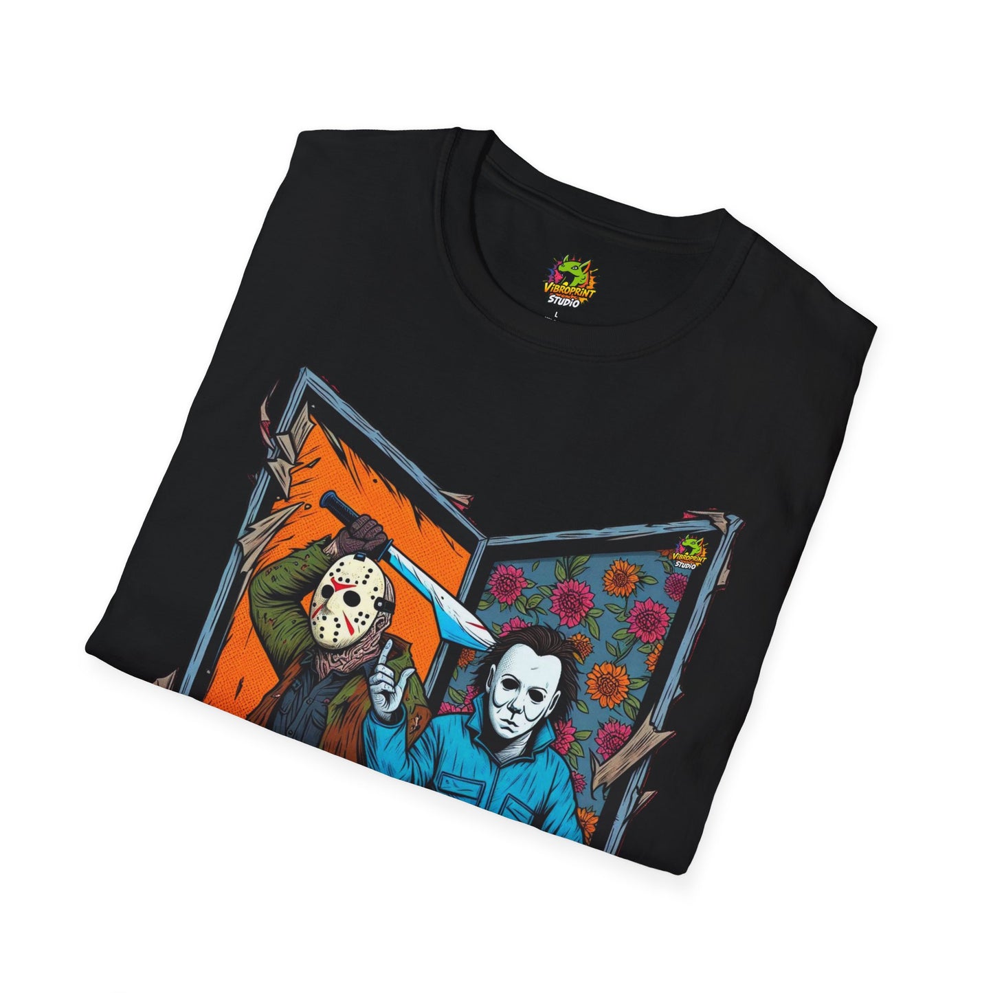 product - Jason Voorhees & Michael Myers T-Shirt | Funny Horror Tee - premium material. limited stock. Order yours now and stand out with this exclusive piece!