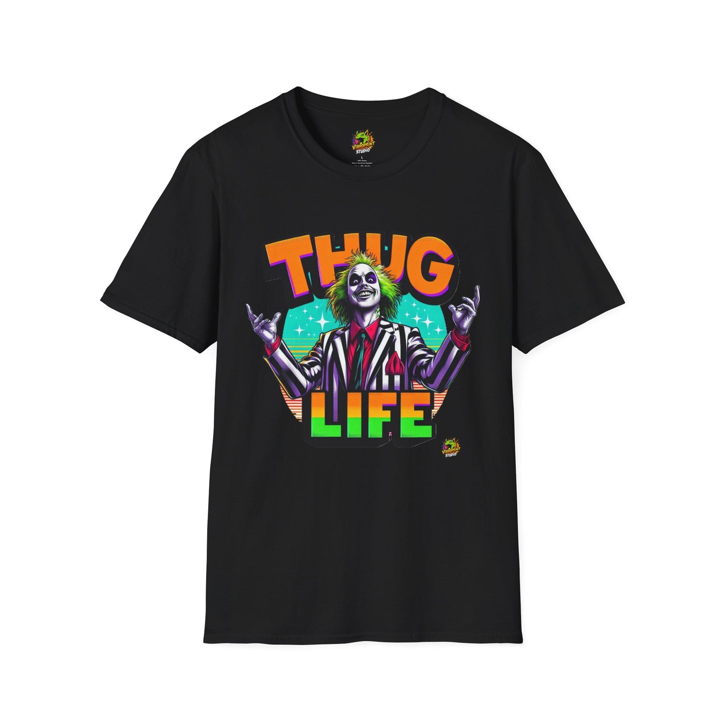 Beetlejuice Shirt | Spooky Thug Life Tee | Halloween Beetlejuice Graphic Shirt Women - High Quality Image