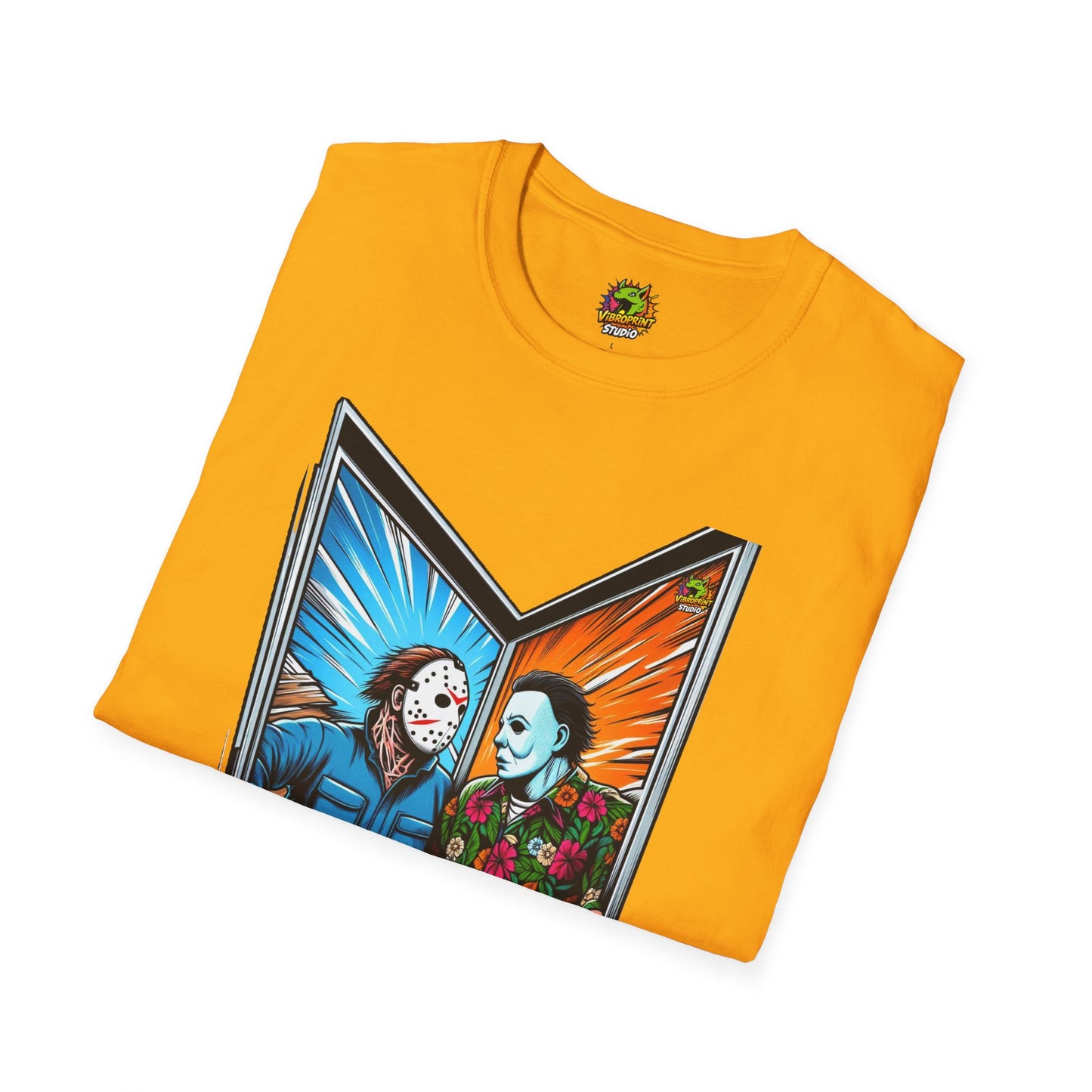 Michael Myers inspired design - Funny Michael Myers Shirt | Jason Voorhees and Michael Halloween Tee - spooky season. unique graphic tee featuring iconic horror characters. Order yours now and stand out with this exclusive piece!