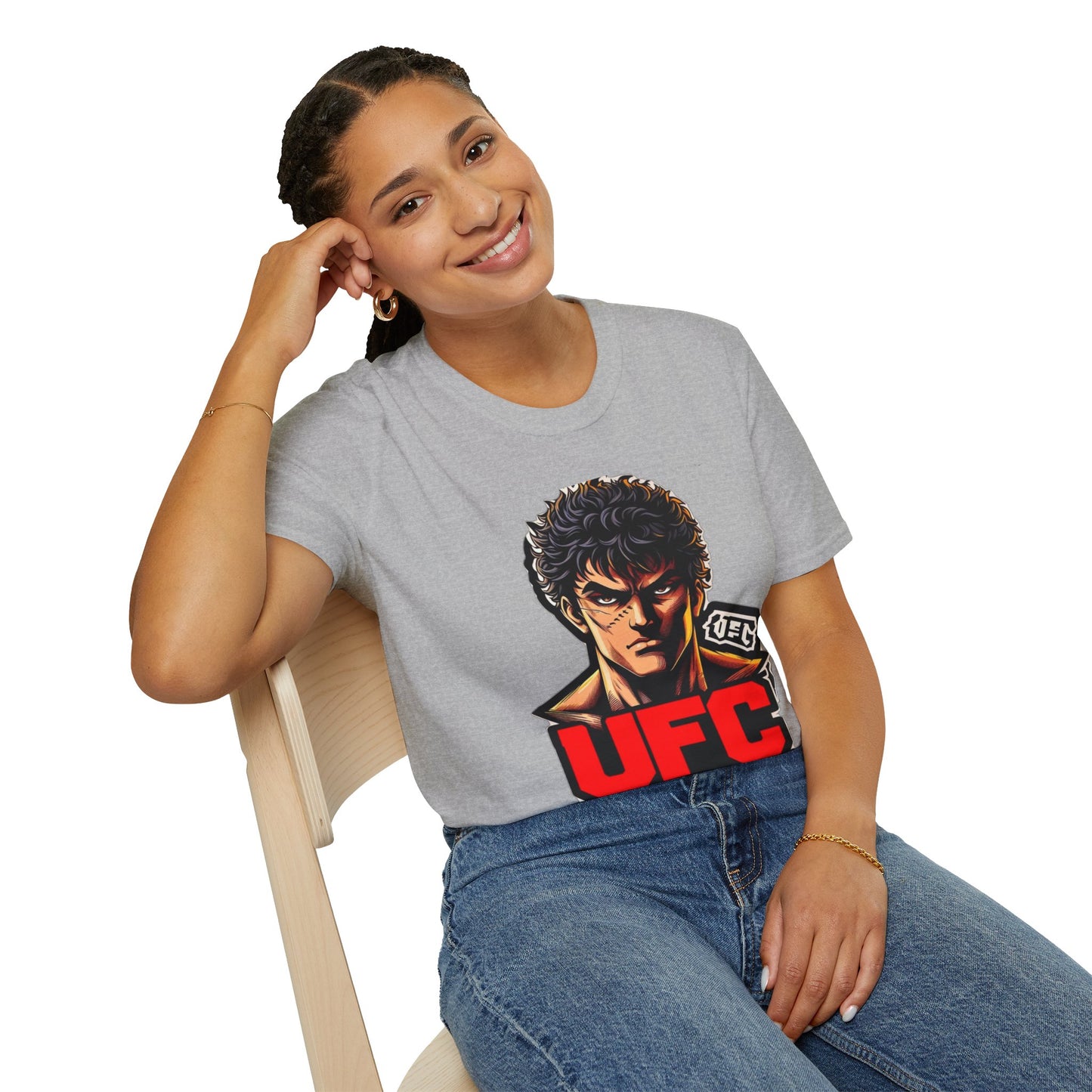 UFC T Shirt | Unleash Fierce Confidence | Motivational UFC Tee with Baki Anime Elements