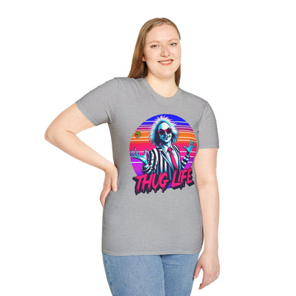 | - Beetlejuice Shirt | Thug Life Halloween Tee | Classic Beetlejuice Graphic Shirt - custom-made. limited stock. Order yours now and stand out with this exclusive piece!