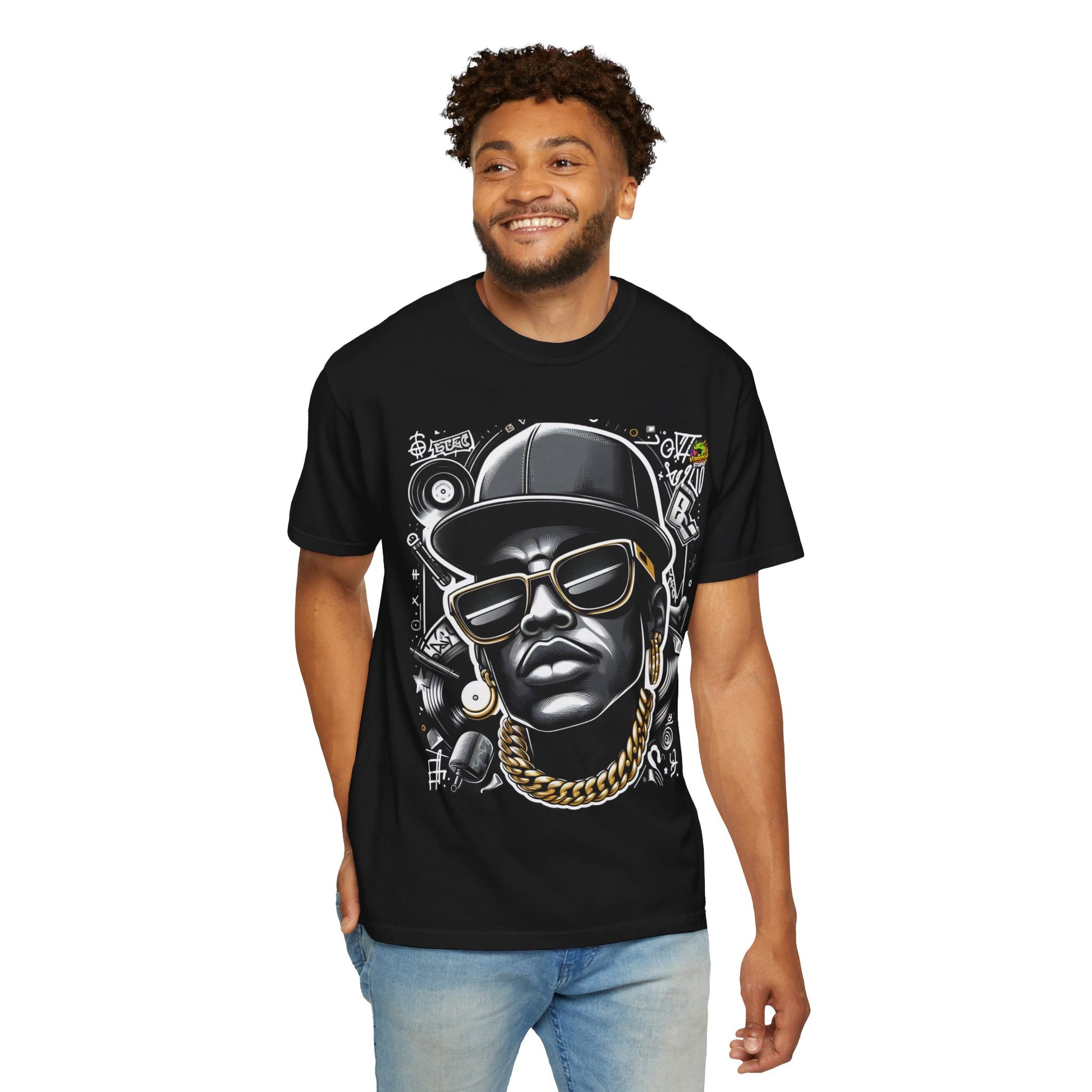 Rapper - Urban Graffiti Hip-Hop Icon Rapper Merch | Caricature Style T-Shirt - custom-made. limited stock. Order yours now and stand out with this exclusive piece!