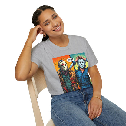 Halloween - Jason Voorhees & Michael Myers Shirt | Funny Halloween Picnic Tee - custom-made. limited stock. Order yours now and stand out with this exclusive piece!