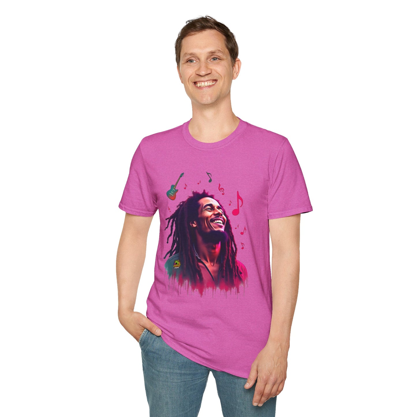 Bob Marley T-Shirt - Vibrant Rasta Revolution - VibroPrint Studio