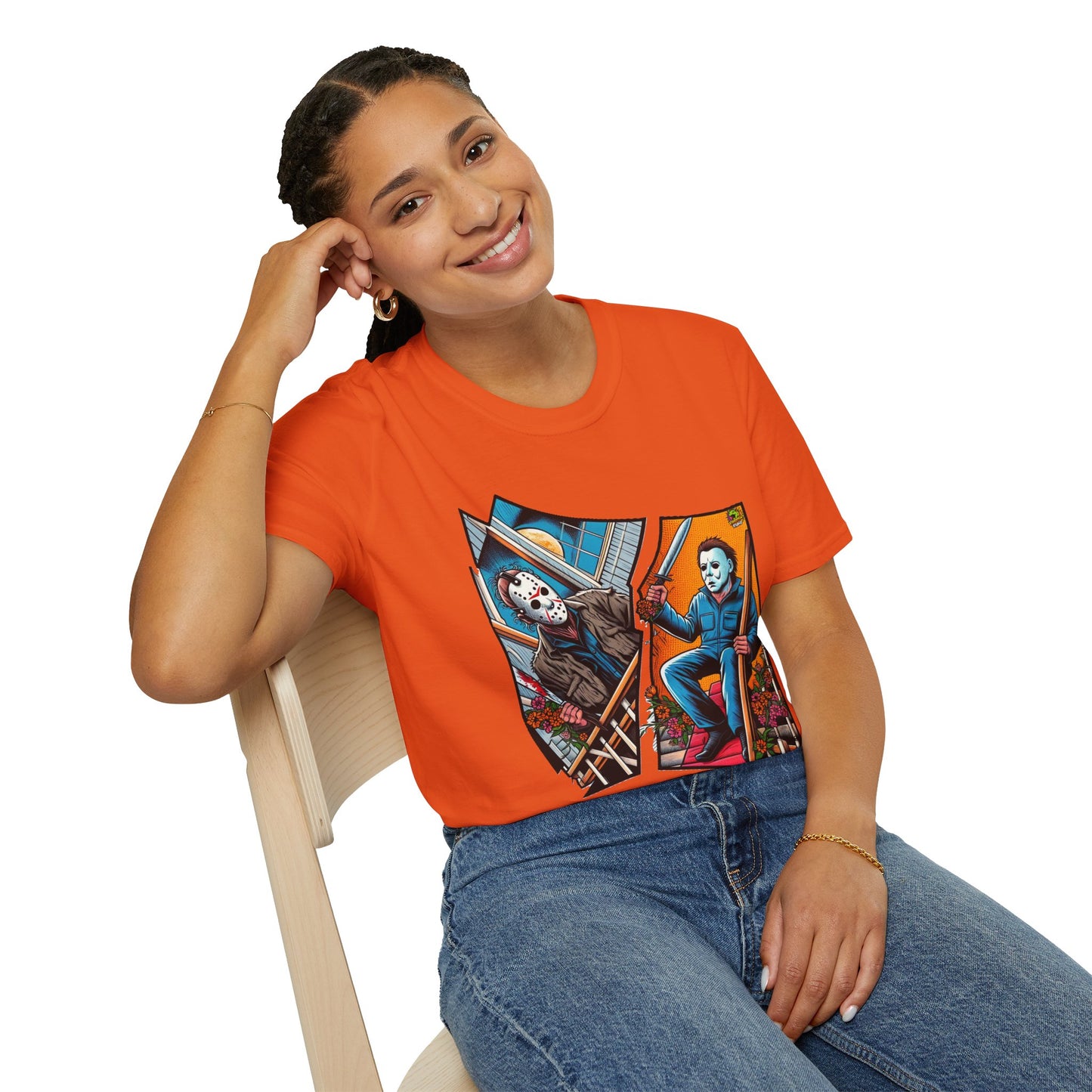 Michael Myers Vintage Shirt | Jason & Michael Halloween Picnic Tee