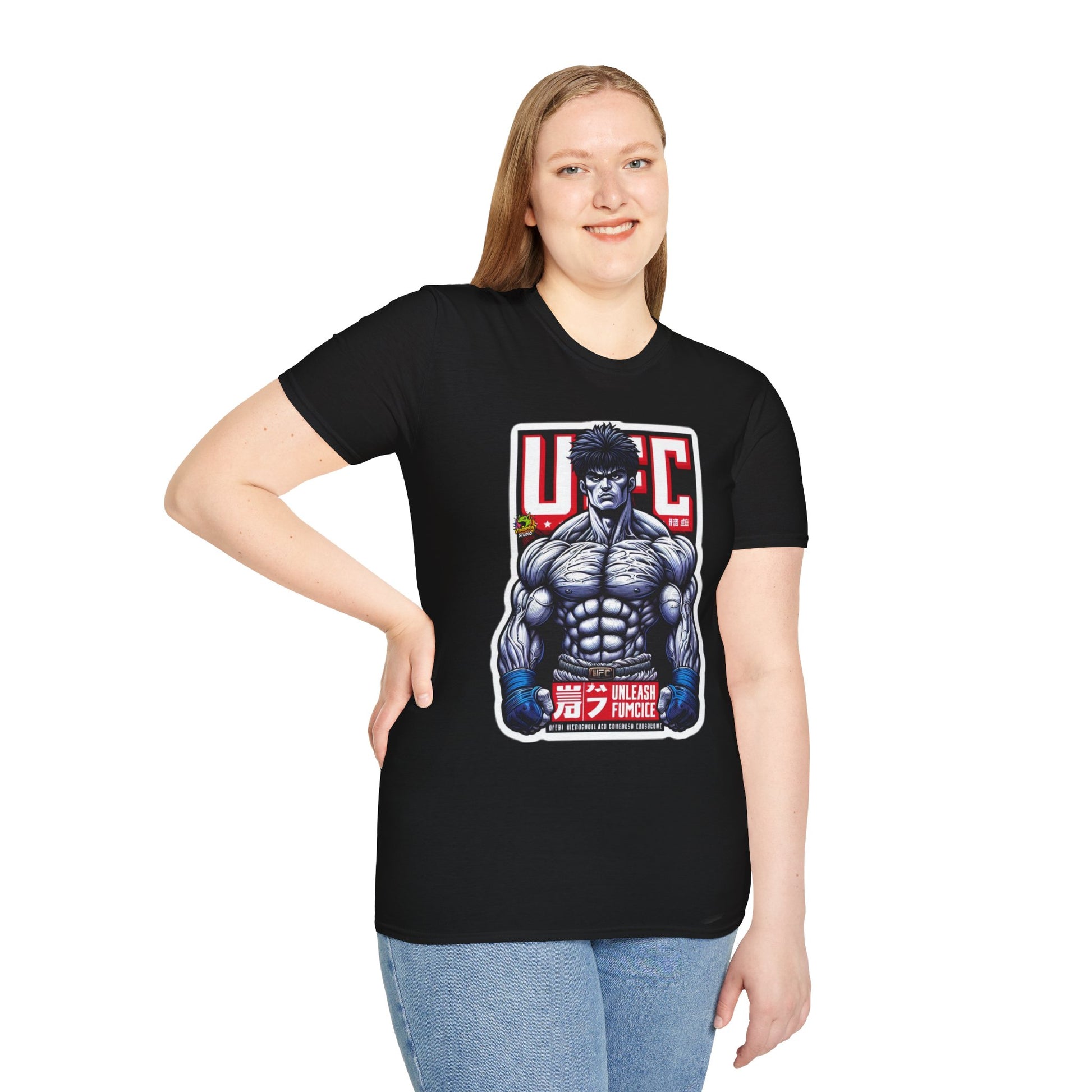 Unleash - UFC T Shirt | Unleash Fierce Confidence | Motivational UFC Tee with Baki Anime Strength - custom-made. perfect gift idea. Order yours now and stand out with this exclusive piece!