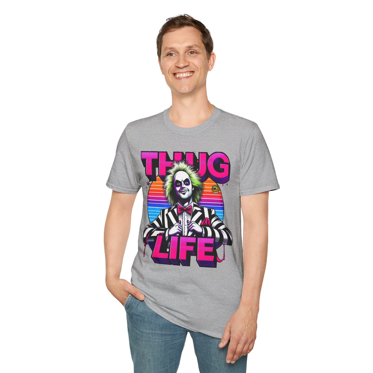 exclusive - Beetlejuice Shirt | Thug Life Inspired T-Shirt | Halloween Horror Graphic Tee | Funny Beetlejuice Shirt - premium material. limited stock. Order yours now and stand out with this exclusive piece!