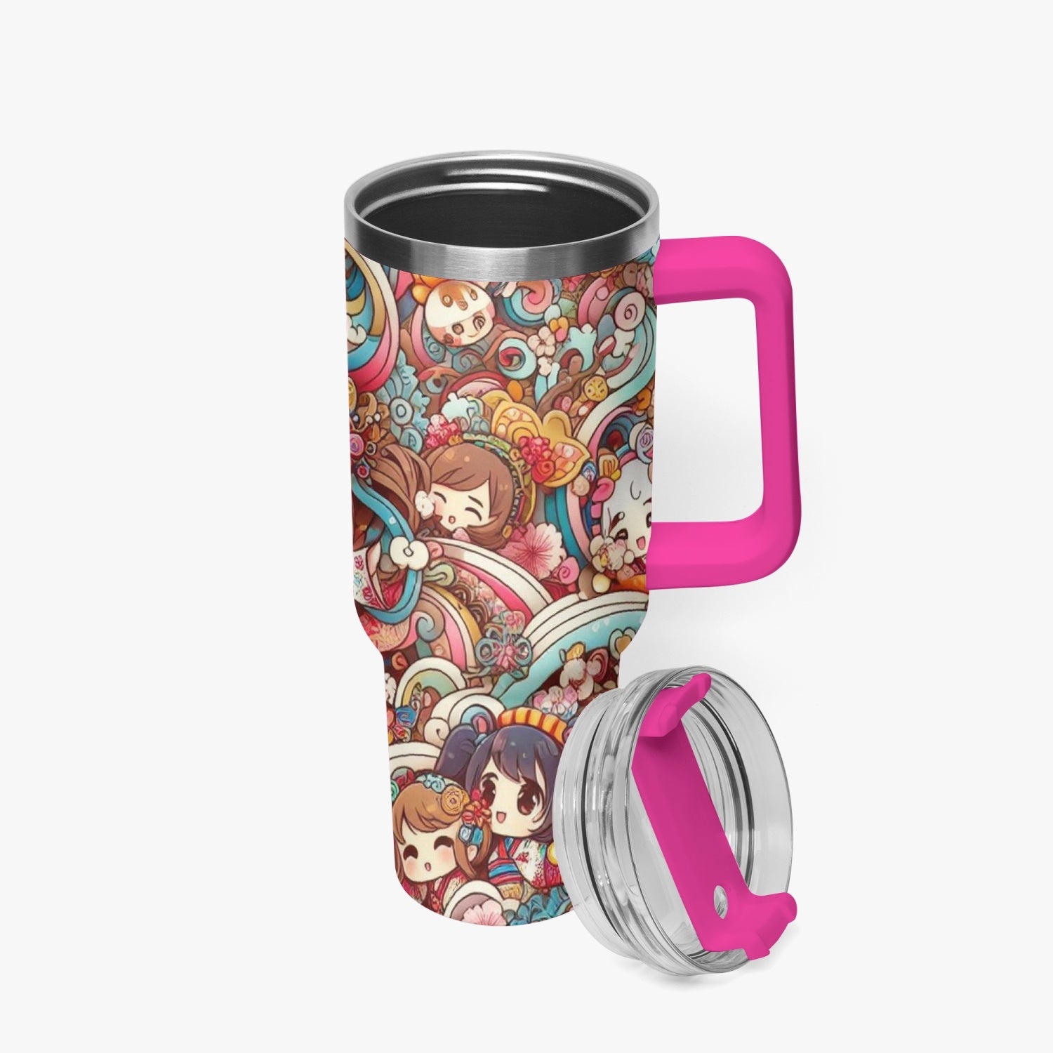 Tumbler - Stanley cup - Car Tumbler Cup 40oz, Anime & Retro Comic Book Style Insulated Mug, Colorful Superhero Design - premium material. perfect gift idea. Order yours now and stand out with this exclusive piece!