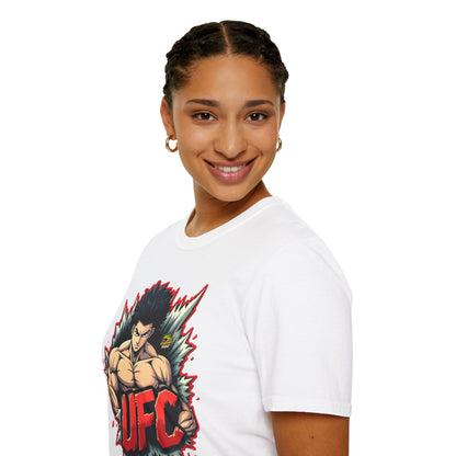 Inspiration - UFC T Shirt | Unleash Fierce Confidence | UFC Tee with Baki Anime Inspiration for Gym - custom-made. limited stock. Order yours now and stand out with this exclusive piece!