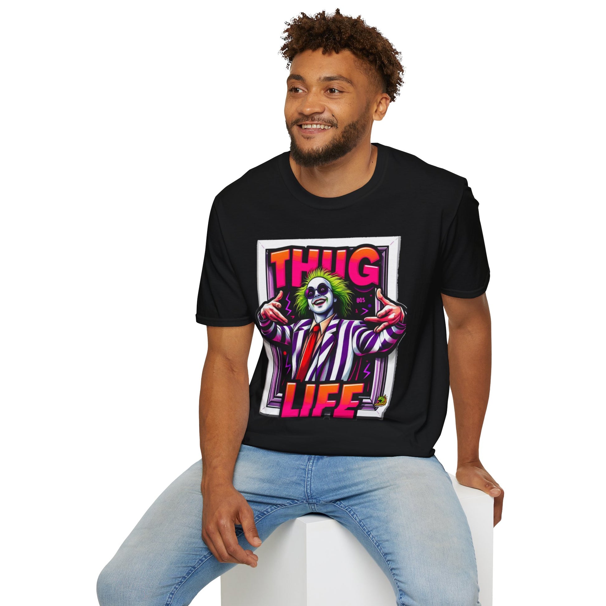 T-Shirt - Beetlejuice Shirt | Spooky Thug Life Tee | Beetlejuice Graphic T-Shirt for Halloween - custom-made. limited stock. Order yours now and stand out with this exclusive piece!