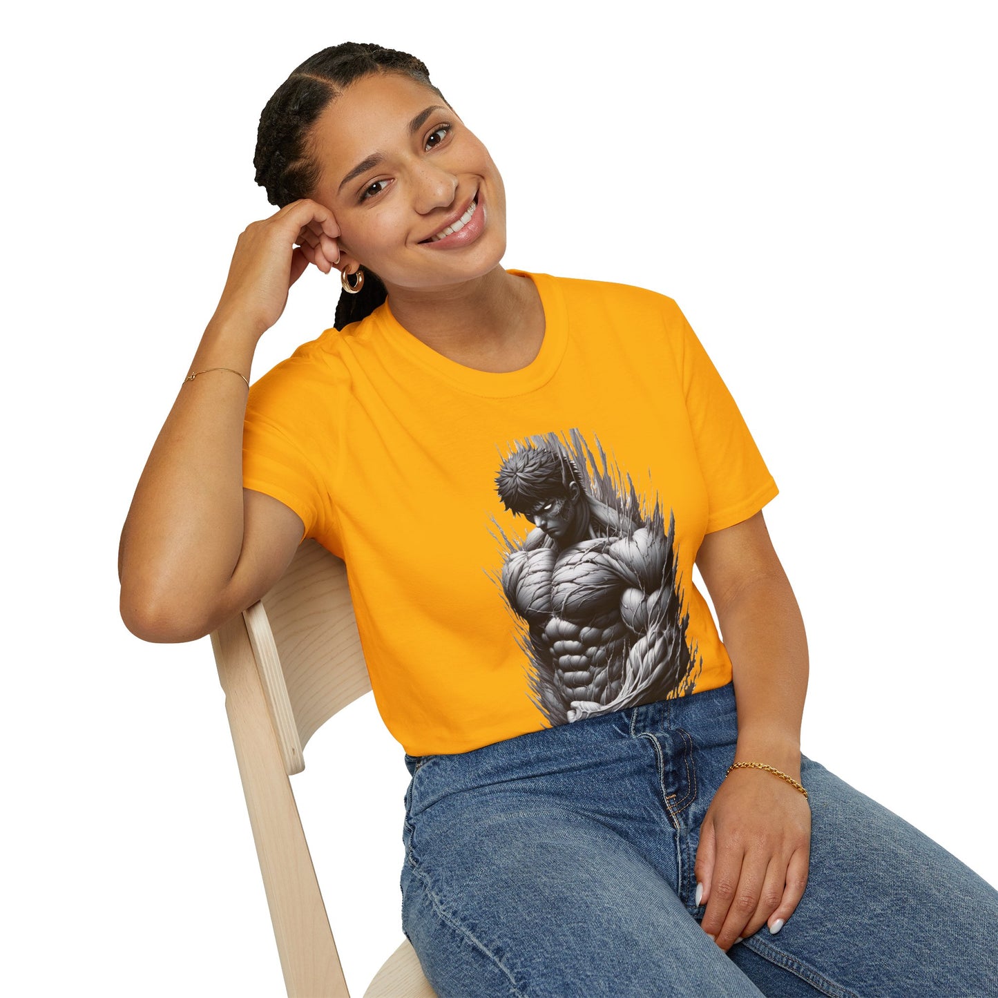 UFC T Shirt | Unleash Fierce Confidence | UFC Tee with Baki Anime Inspiration for Fitness Lovers