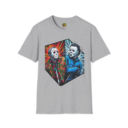 | - Funny Jason & Michael Myers Shirt | Halloween Horror T-Shirt - premium material. perfect gift idea. Order yours now and stand out with this exclusive piece!