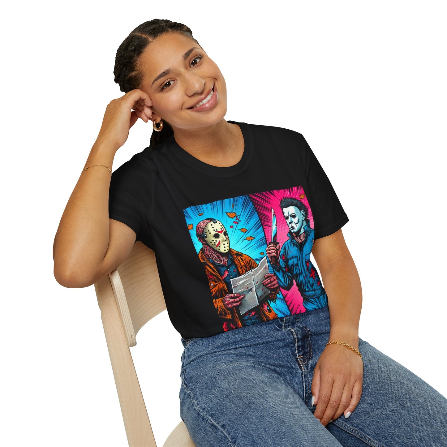 product - Michael Myers Vintage Tee | Jason Voorhees Funny Halloween Picnic Shirt - custom-made. limited stock. Order yours now and stand out with this exclusive piece!