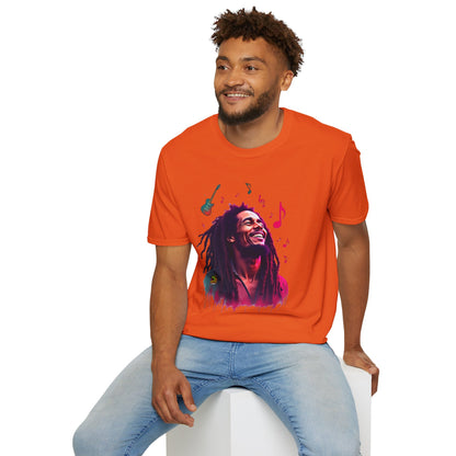 Bob Marley T-Shirt - Vibrant Rasta Revolution - VibroPrint Studio