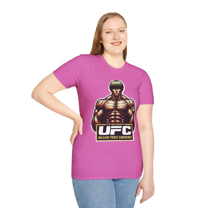 UFC T Shirt | Unleash Fierce Confidence | UFC Tee with Baki Anime Elements for Athletes