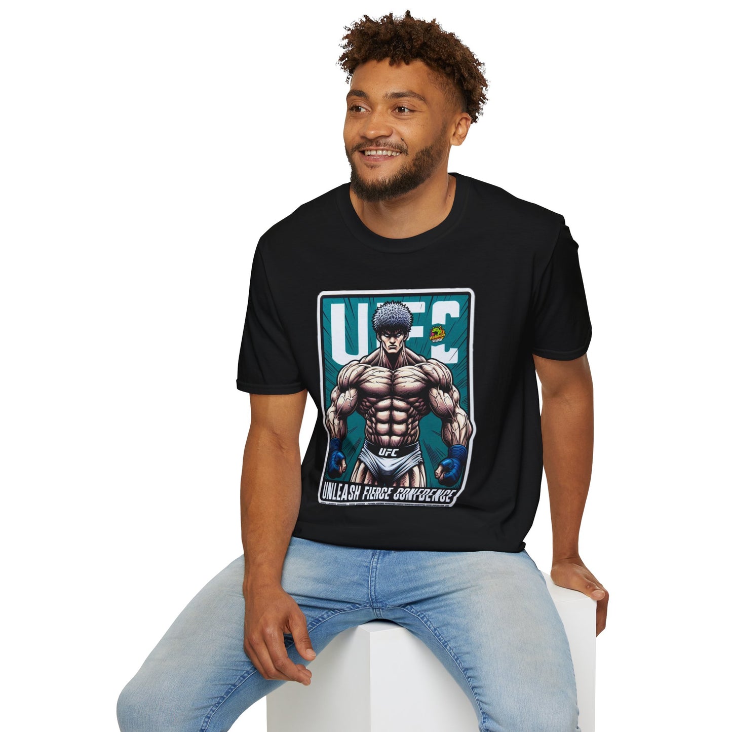 Baki - UFC T Shirt | Unleash Fierce Confidence | UFC Tee for Gym and Baki Anime Fans - custom-made. perfect gift idea. Order yours now and stand out with this exclusive piece!