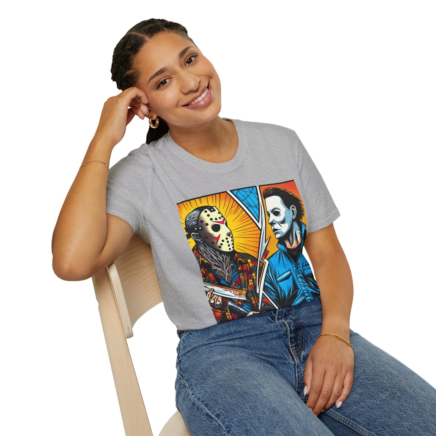 product - Jason & Michael Halloween Shirt | Funny Vintage Horror Tee - premium material. limited stock. Order yours now and stand out with this exclusive piece!