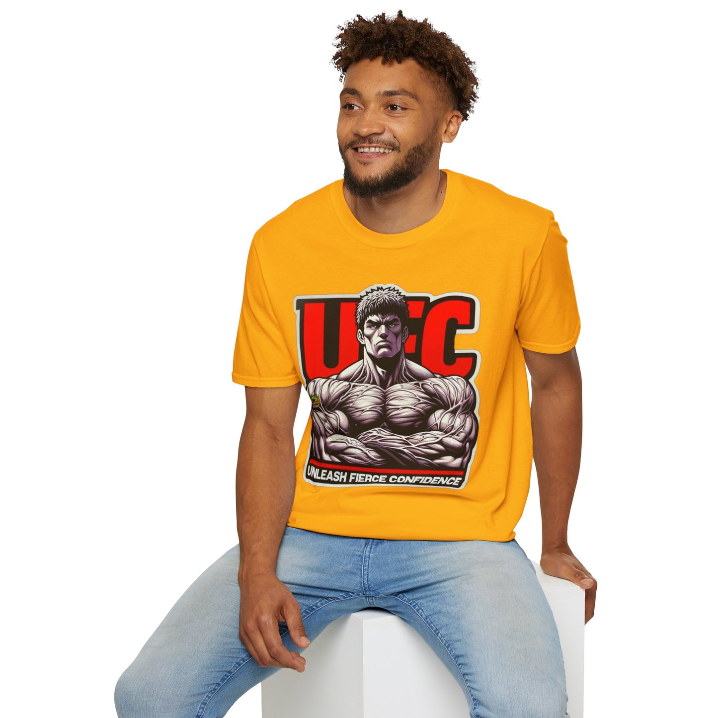 UFC T Shirt | Unleash Fierce Confidence | UFC Tee with Baki Anime Strength for Fitness Fans