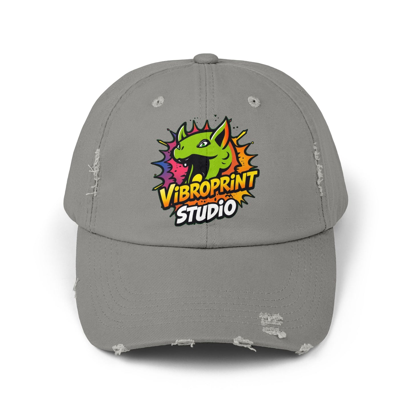 Vibroprint Studio Logo Distressed Cap | Vintage Designer Snapback |