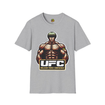 with - UFC T Shirt | Unleash Fierce Confidence | UFC Tee with Baki Anime Elements for Athletes - premium material. perfect gift idea. Order yours now and stand out with this exclusive piece!