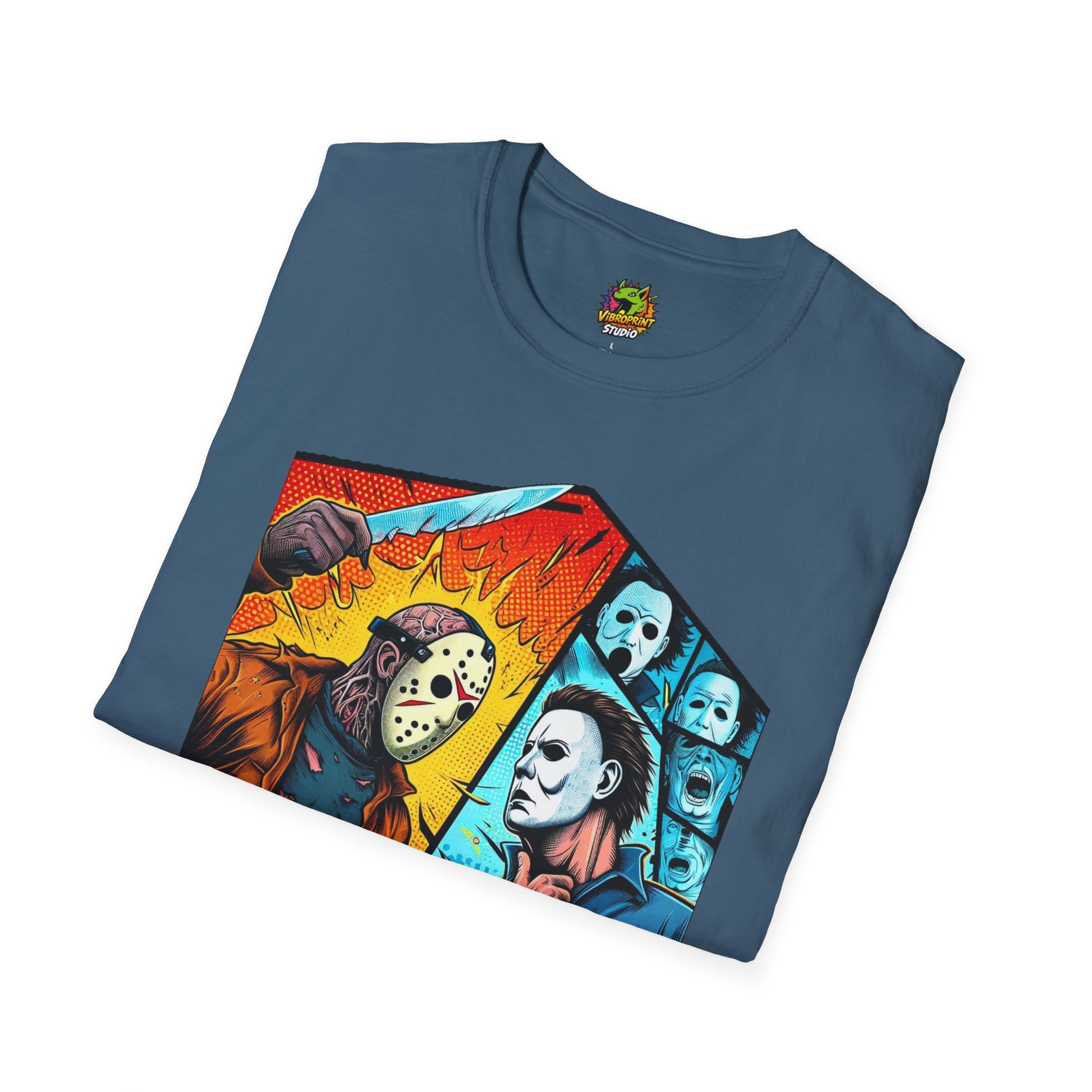 horror-themed apparel - Michael Myers Vintage Shirt | Jason & Michael Halloween Tee - unique graphic tee. perfect Halloween gift for fans of horror culture. Order yours now and stand out with this exclusive piece!