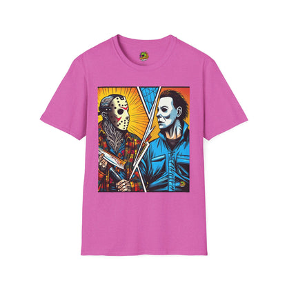 product - Jason & Michael Halloween Shirt | Funny Vintage Horror Tee - custom-made. perfect gift idea. Order yours now and stand out with this exclusive piece!