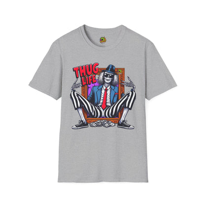 T-Shirt - Beetlejuice Shirt | Thug Life Halloween Tee | Classic Beetlejuice T-Shirt for Fans - premium material. limited stock. Order yours now and stand out with this exclusive piece!