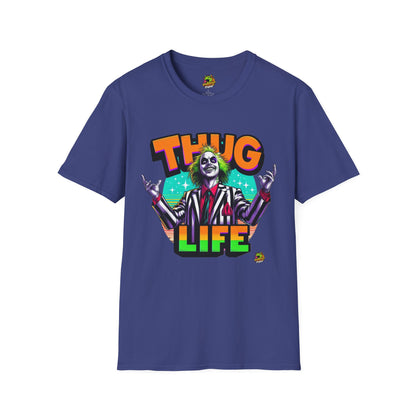 Life - Beetlejuice Shirt | Spooky Thug Life Tee | Halloween Beetlejuice Graphic Shirt Women - custom-made. limited stock. Order yours now and stand out with this exclusive piece!