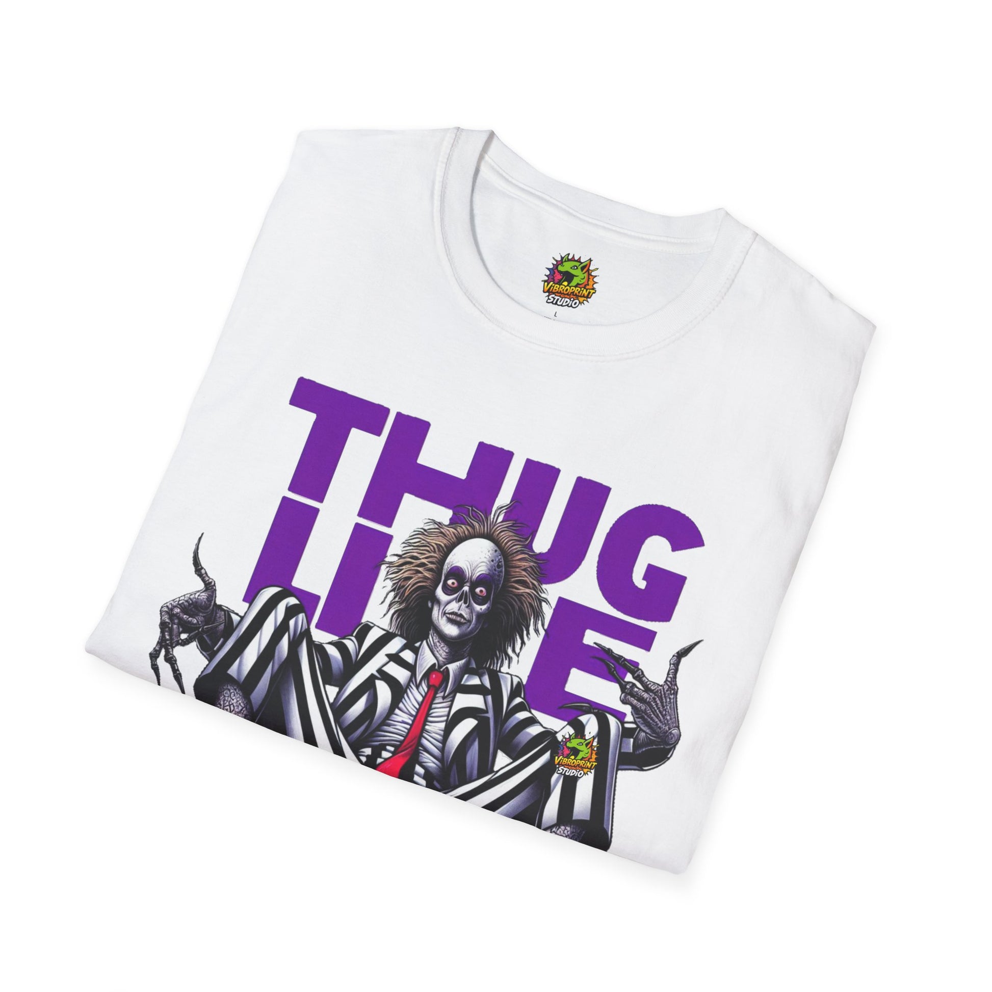 Tee - Beetlejuice Shirt | Thug Life Halloween Tee | Classic Beetlejuice Graphic T-Shirt for Fans - custom-made. perfect gift idea. Order yours now and stand out with this exclusive piece!