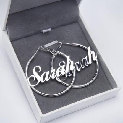 Custom Hoop Earrings – Personalized Name & Initial Hoop Earrings | Unique Gift for Women’s Fashion, Birthdays, & Special Occasions