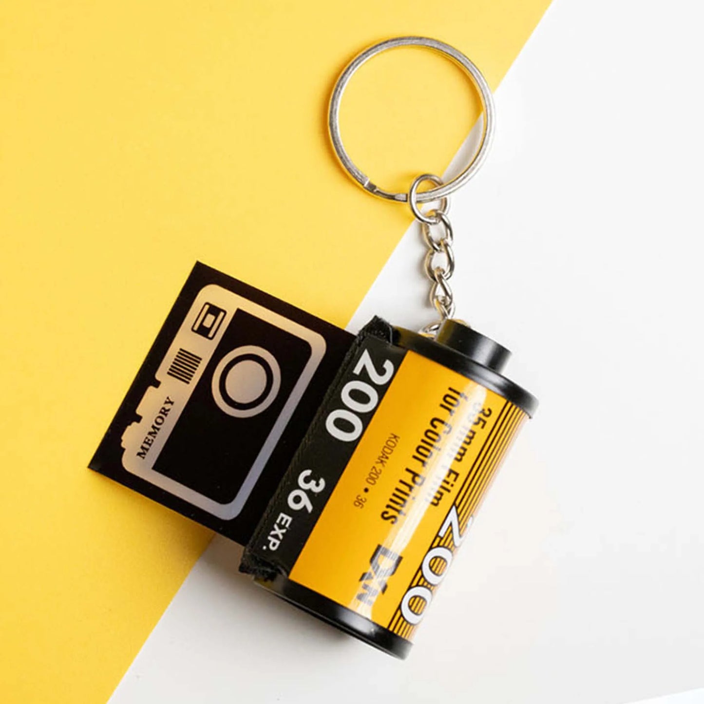 Engraved film roll keychain with personalized photo, gift for him/her