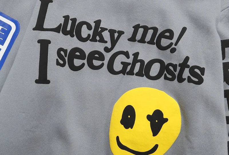 Graffiti Detail on Lucky Me I See Ghosts Hoodie