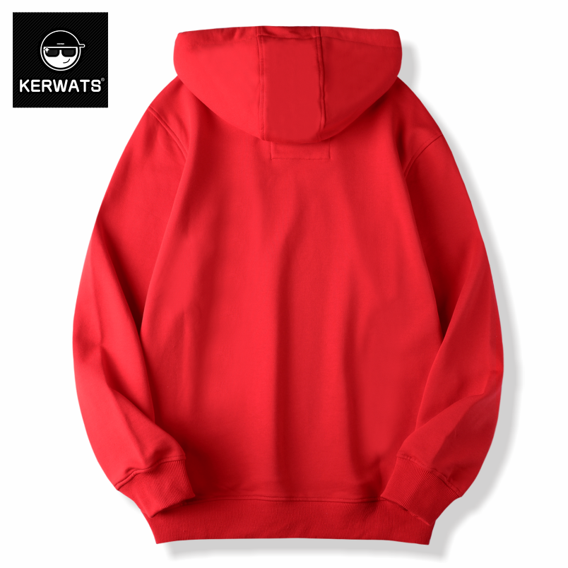 KERWATS Red Street Style Hoodie - Oversized Fit with Animal Print