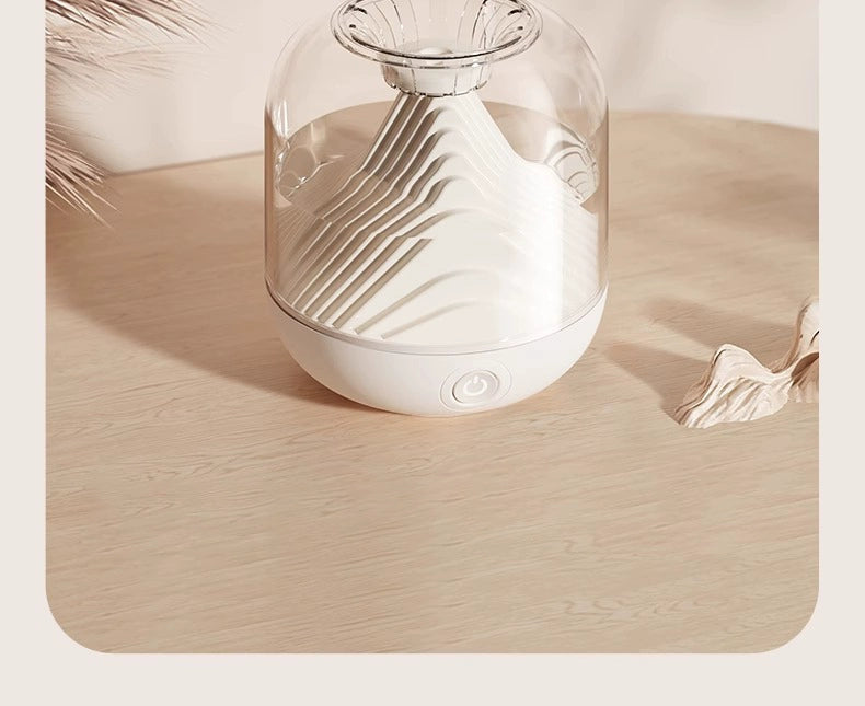 Quiet Ultrasonic Cool Mist Humidifier Diffusing Essential Oils in a Living Room (SKU: ABC123)