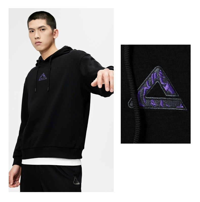 Peak Lock Temperature Sports Hoodie in Black - Detail View, Showing Zippered Pockets