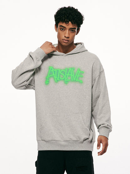 A11Slave Hip Hop Hoodie, Black, Fleece-Lined, Front View