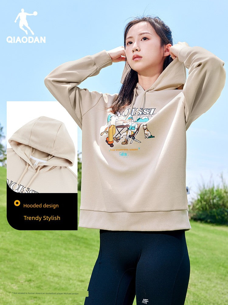 Jordan Girls Pink Hooded Sweatshirt - Winter 2024 Collection (Close-up)