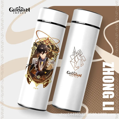 Zhongli Genshin Impact Thermos, Stainless Steel, Temperature Control