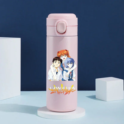 Anime EVA Ayanami Rei 420ML Thermos Water Bottle Anime Portable Children 304 Stainless Steel Cartoon Outdoor Sport Water Mug